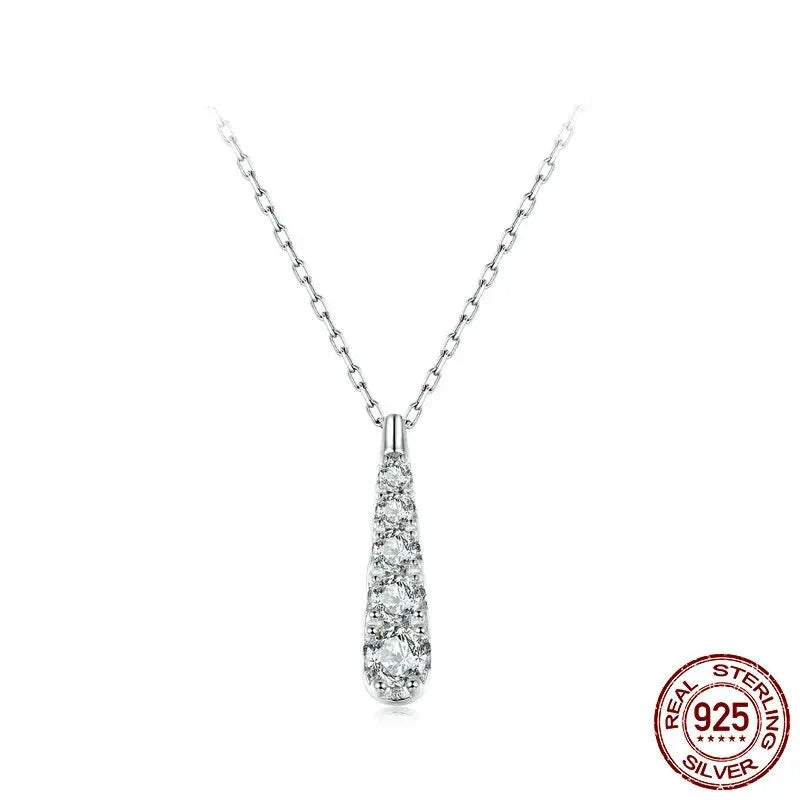 925 Sterling Silver Elegant Teardrop Necklace