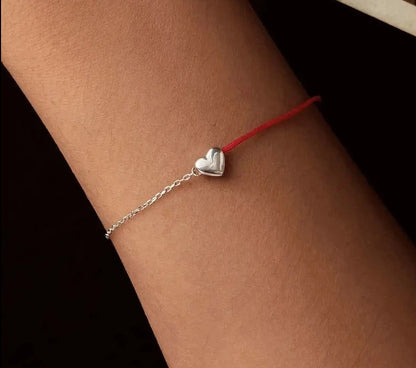 925 Sterling Silver Fashion Heart Bracelet