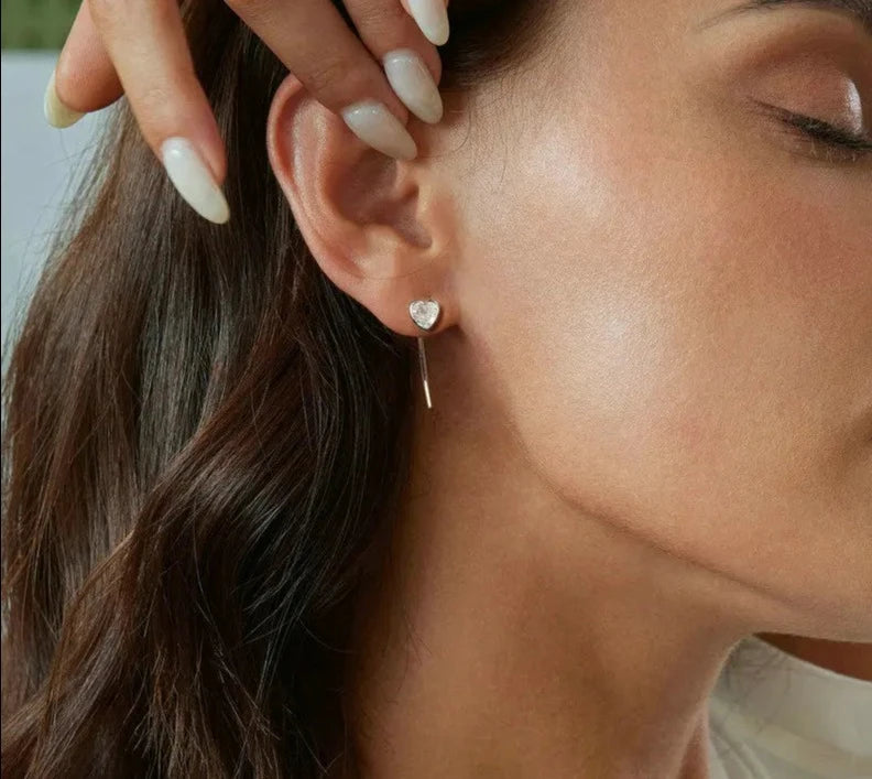 Hypoallergenic Heart Stud Earrings