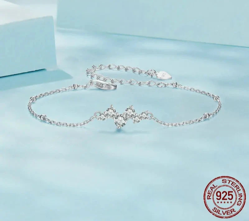 925 Sterling Silver Starry Chain Bracelet