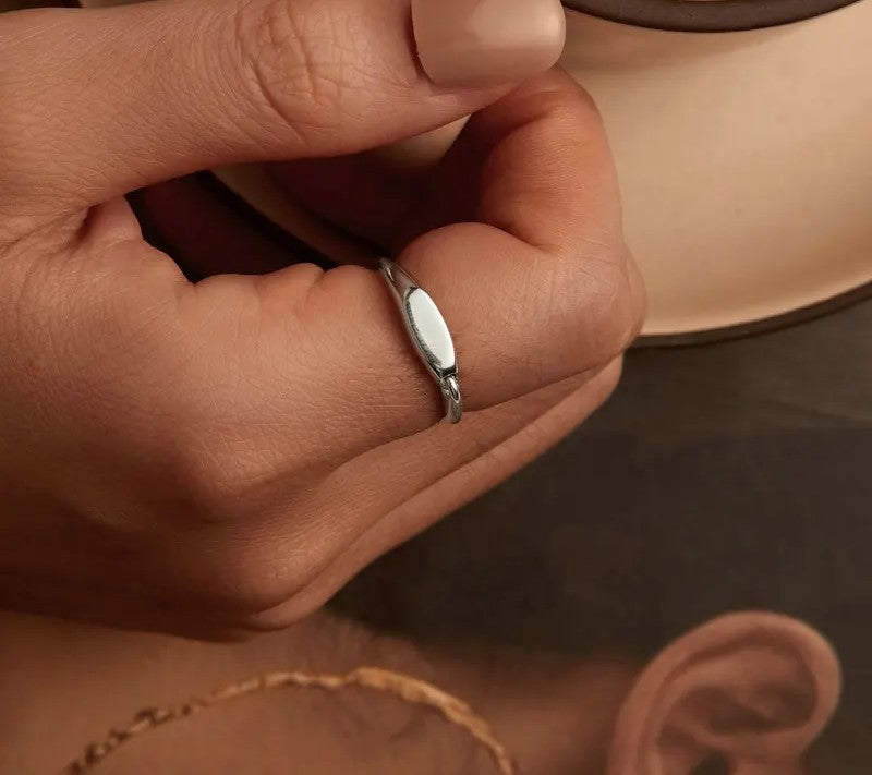 925 Sterling Silver Minimalist Interlocked Ring - Shine Bright Store