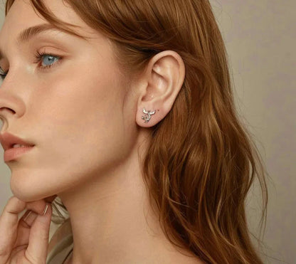 925 Sterling Silver Phoenix Stud Earrings