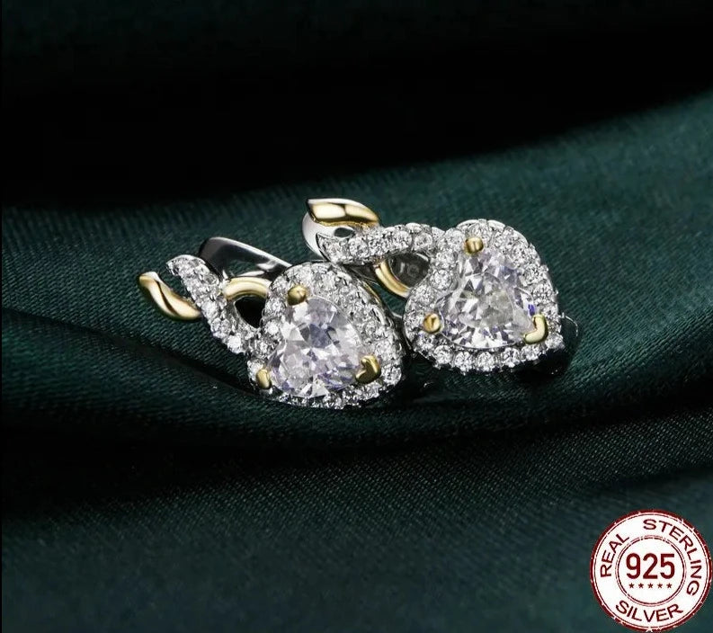Delicate Heart-shaped Ear Buckles