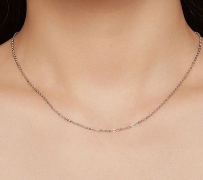 925 Sterling Silver Clasp Adjustable Necklace - TEA LU SHOP