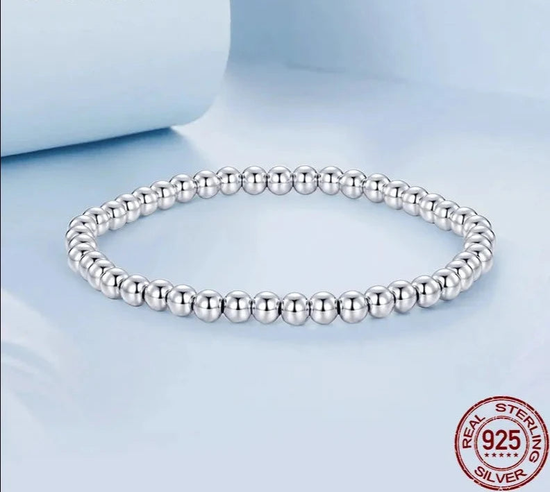 925 Sterling Silver Bead Ball Bracelet