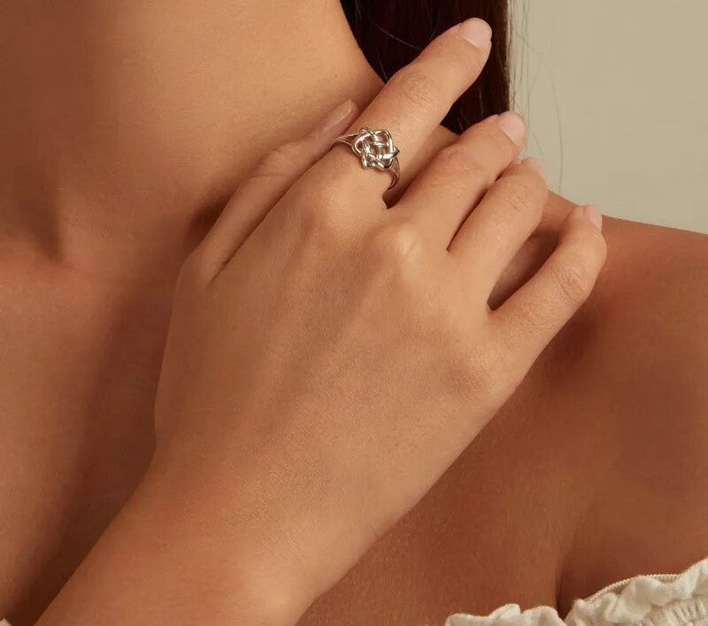 925 Sterling Silver Celtic Knot Ring - TEA LU SHOP