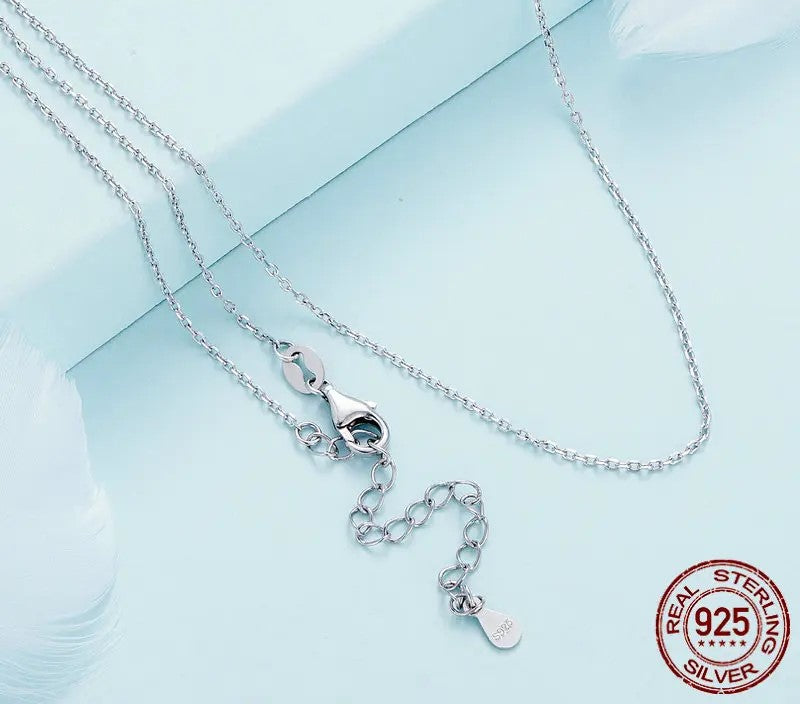 925 Sterling Silver Clasp Adjustable Necklace - TEA LU SHOP