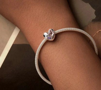 925 Sterling Silver Heart-shaped Balloon Charm - Shine Bright Store