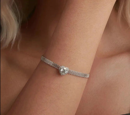 925 Sterling Silver 4mm Mesh Link Bracelet