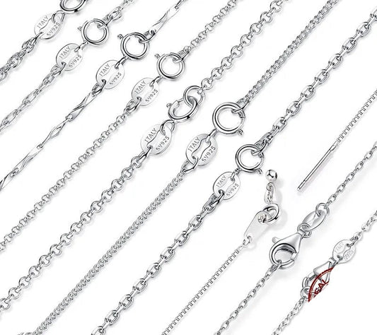 925 Sterling Silver Classic Basic Chain - TEA LU SHOP