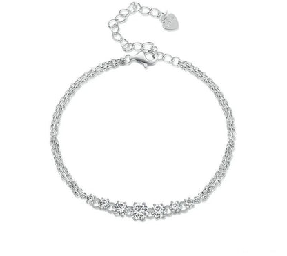 Adjustable Sparkling Moissanite Bracelet - TEA LU SHOP