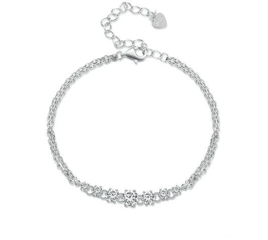 Adjustable Sparkling Moissanite Bracelet - TEA LU SHOP