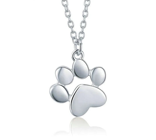 925 Sterling Silver Cat Paw Necklace - TEA LU SHOP