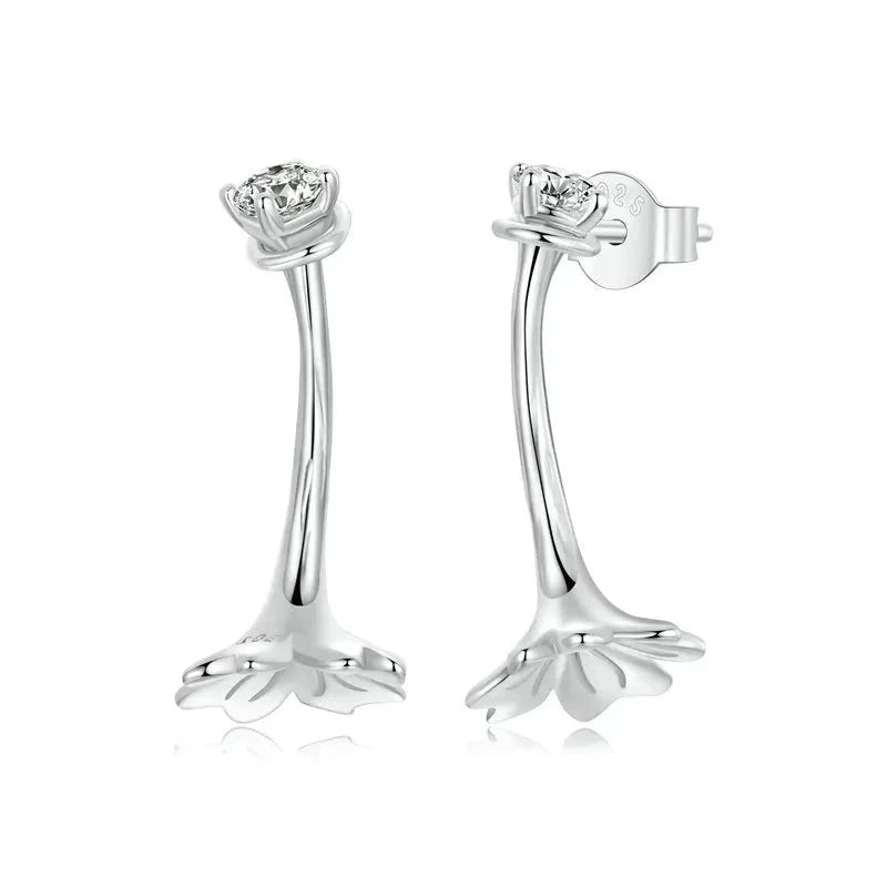 925 Sterling Silver Flower Stud Earrings
