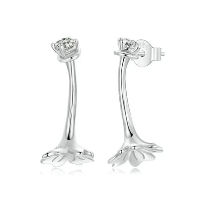 925 Sterling Silver Flower Stud Earrings