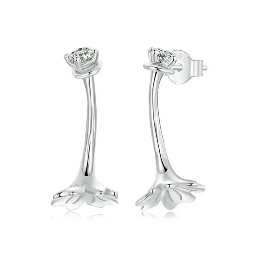 925 Sterling Silver Flower Stud Earrings
