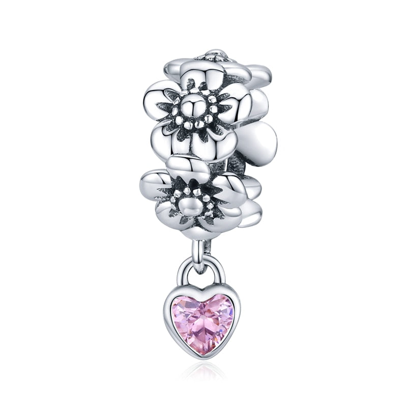 925 Sterling Silver Love Heart Charms - TEA LU SHOP