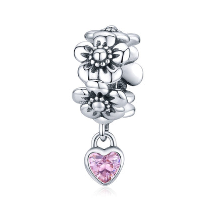 925 Sterling Silver Love Heart Charms - TEA LU SHOP