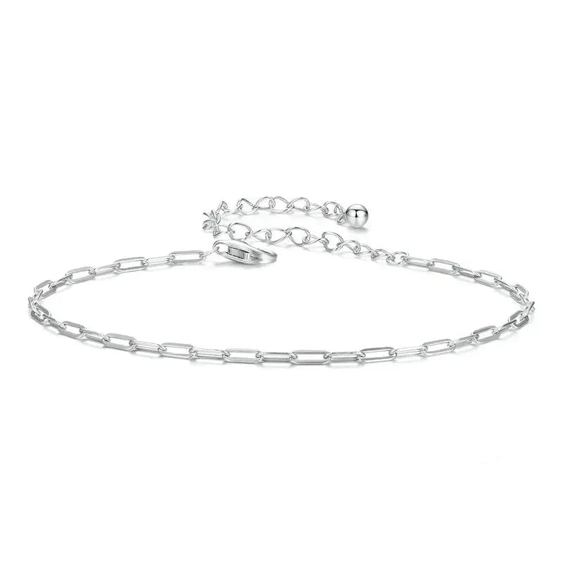925 Sterling Silver Square Chain Bracelet