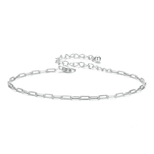 925 Sterling Silver Square Chain Bracelet