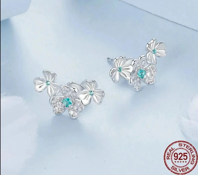 Dainty Clover Stud Earrings