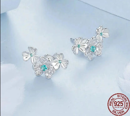 Dainty Clover Stud Earrings