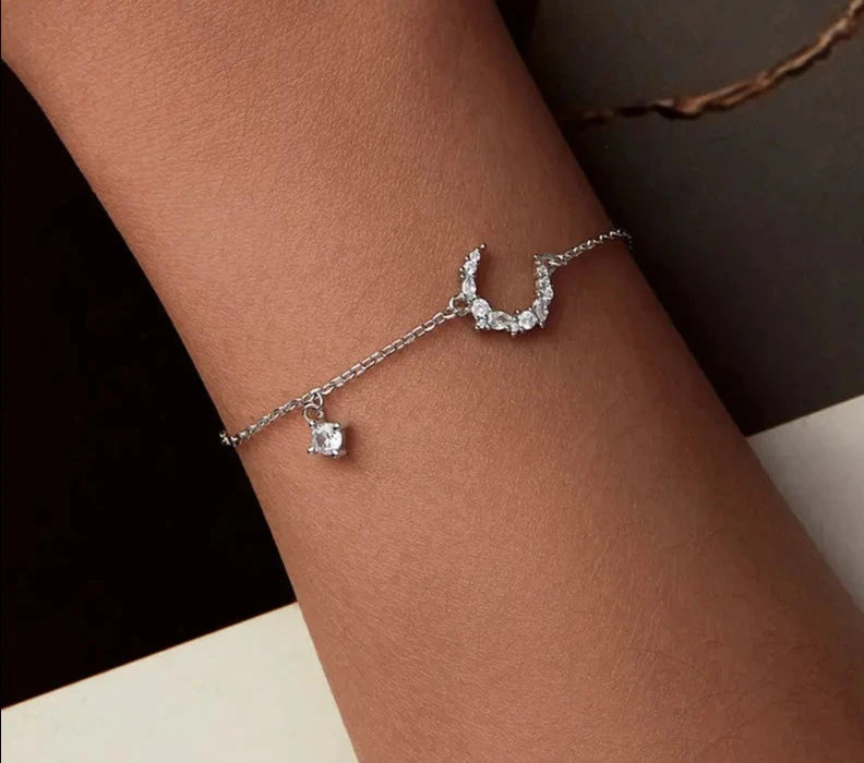 Sterling Silver Moon Bracelet