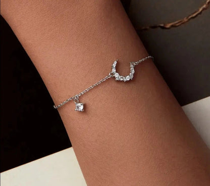 Sterling Silver Moon Bracelet