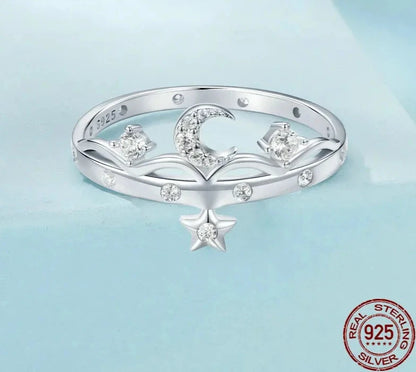 Fashion Moon and Star Ring
