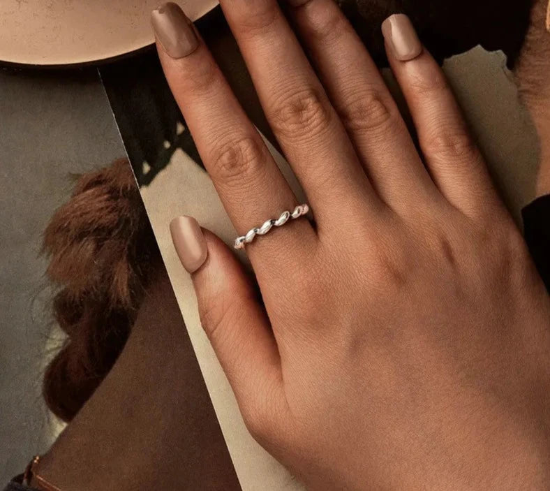 Twisted Stacking Bands Ring