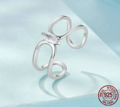 925 Sterling Silver Double-layer Ring