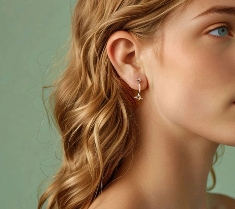 925 Sterling Silver Flower Stud Earrings