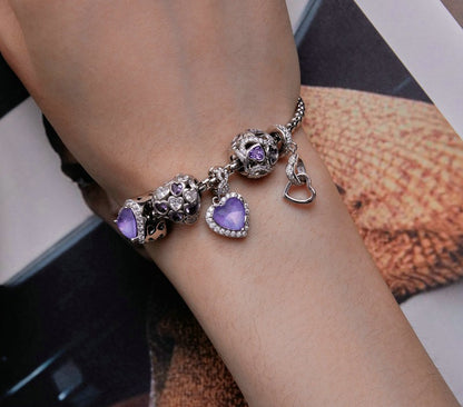 925 Sterling Silver Double Hearts Pendant - TEA LU SHOP