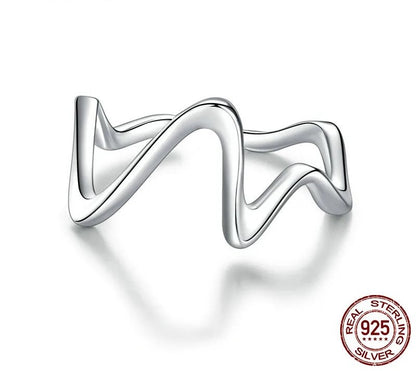 925 Sterling Silver Minimalism Simple Ring - TEA LU SHOP