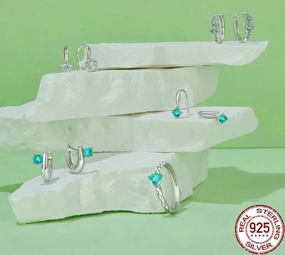 Shiny Star CZ Piercing Earrings