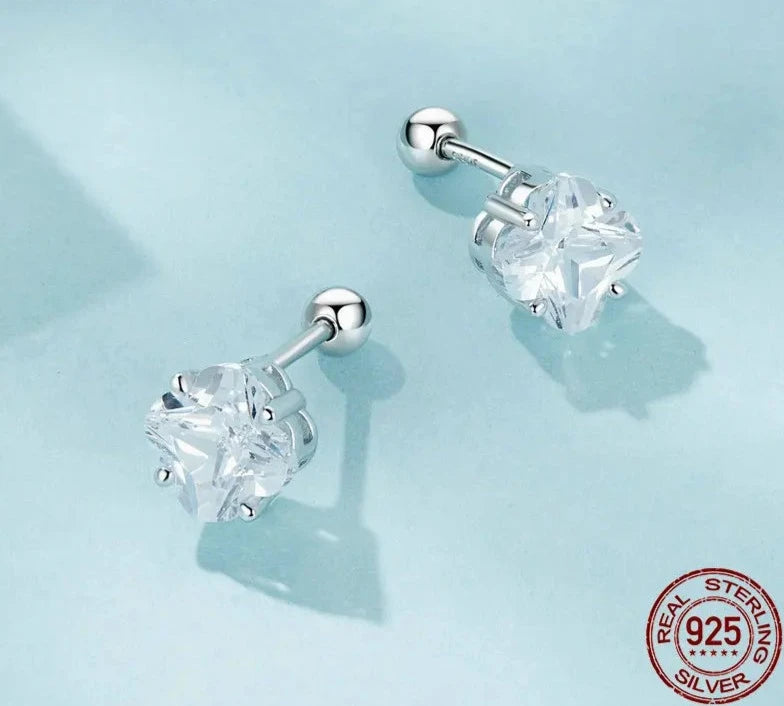 925 Sterling Silver Simple Bird Stud Earrings