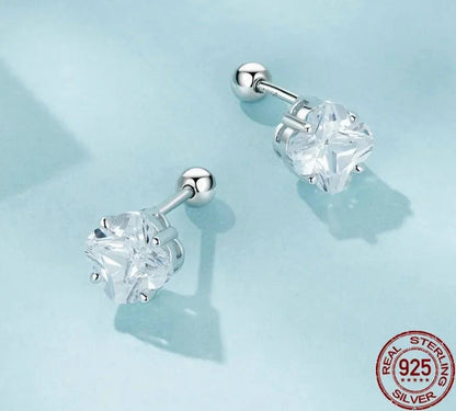 925 Sterling Silver Simple Bird Stud Earrings