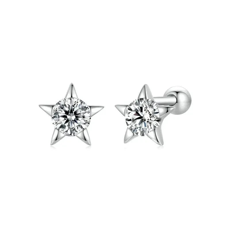 Star CZ Stud Earrings