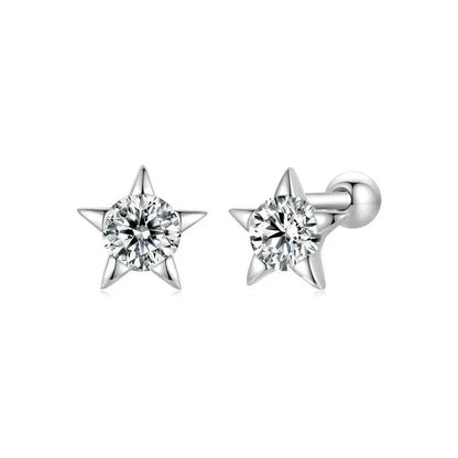 Star CZ Stud Earrings