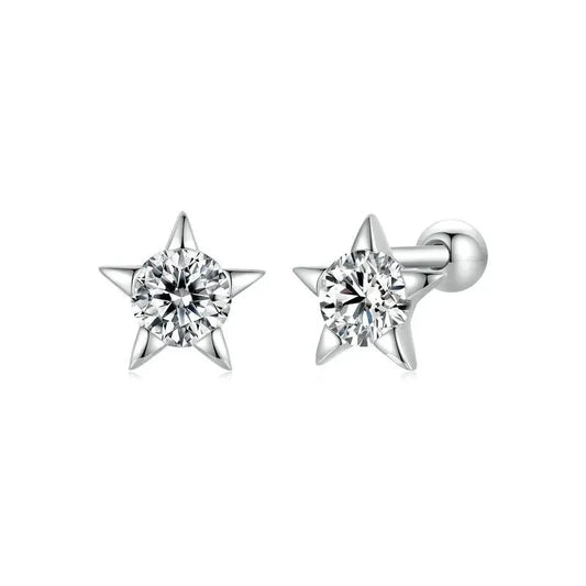 Star CZ Stud Earrings
