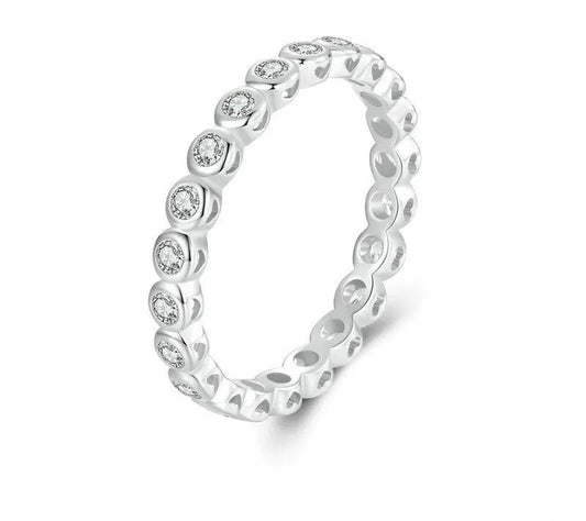 925 Sterling Silver Moissanite Bubble Ring - Shine Bright Store