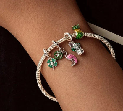925 Sterling Silver Four-leaf Beads
