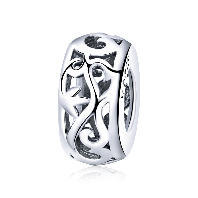 925 Sterling Silver Love Heart Charms - TEA LU SHOP