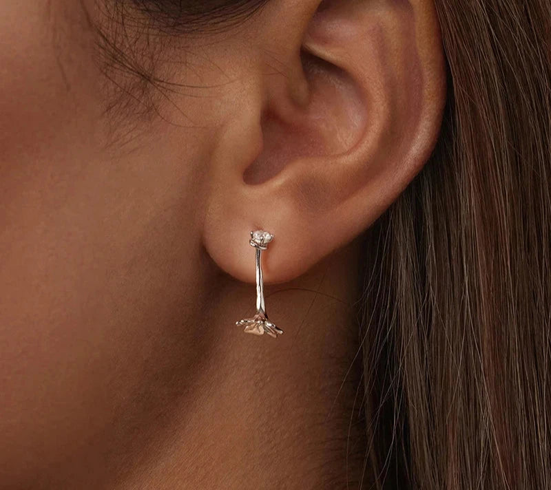 925 Sterling Silver Flower Stud Earrings