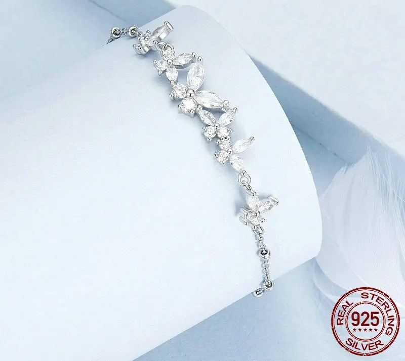 925 Sterling Silver Exquisite Dancing Butterfly Bracelet - Shine Bright Store