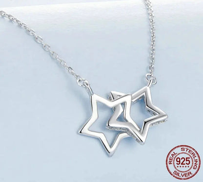 925 Sterling Silver Star/Heart/Cat Pendant Necklace