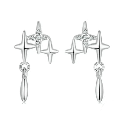 925 Sterling Silver Tiny Star Earrings