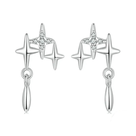 925 Sterling Silver Tiny Star Earrings