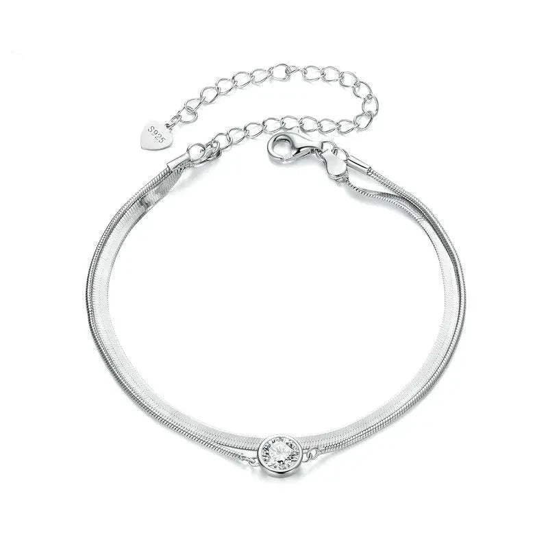 Moissanite Double-Layer Bracelet