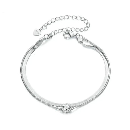Moissanite Double-Layer Bracelet